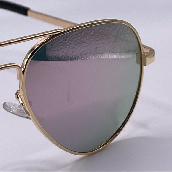 Gold Aviators with Mirrored Polarized Lenses - Picture 8 of 9